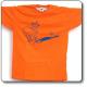  T-Shirt Cervo junior, arancione con stampa blu - Parco Regionale Monti Simbruini 