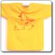  T-Shirt Lupo junior, gialla con stampa rossa - Parco Regionale Monti Simbruini 