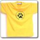  Maglietta gialla con orma lupo del Parco Nazionale delle Foreste Casentinesi Monte Falterona, Campigna 