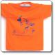  T-Shirt Lupo junior, arancione con stampa blu - Parco Regionale Monti Simbruini 